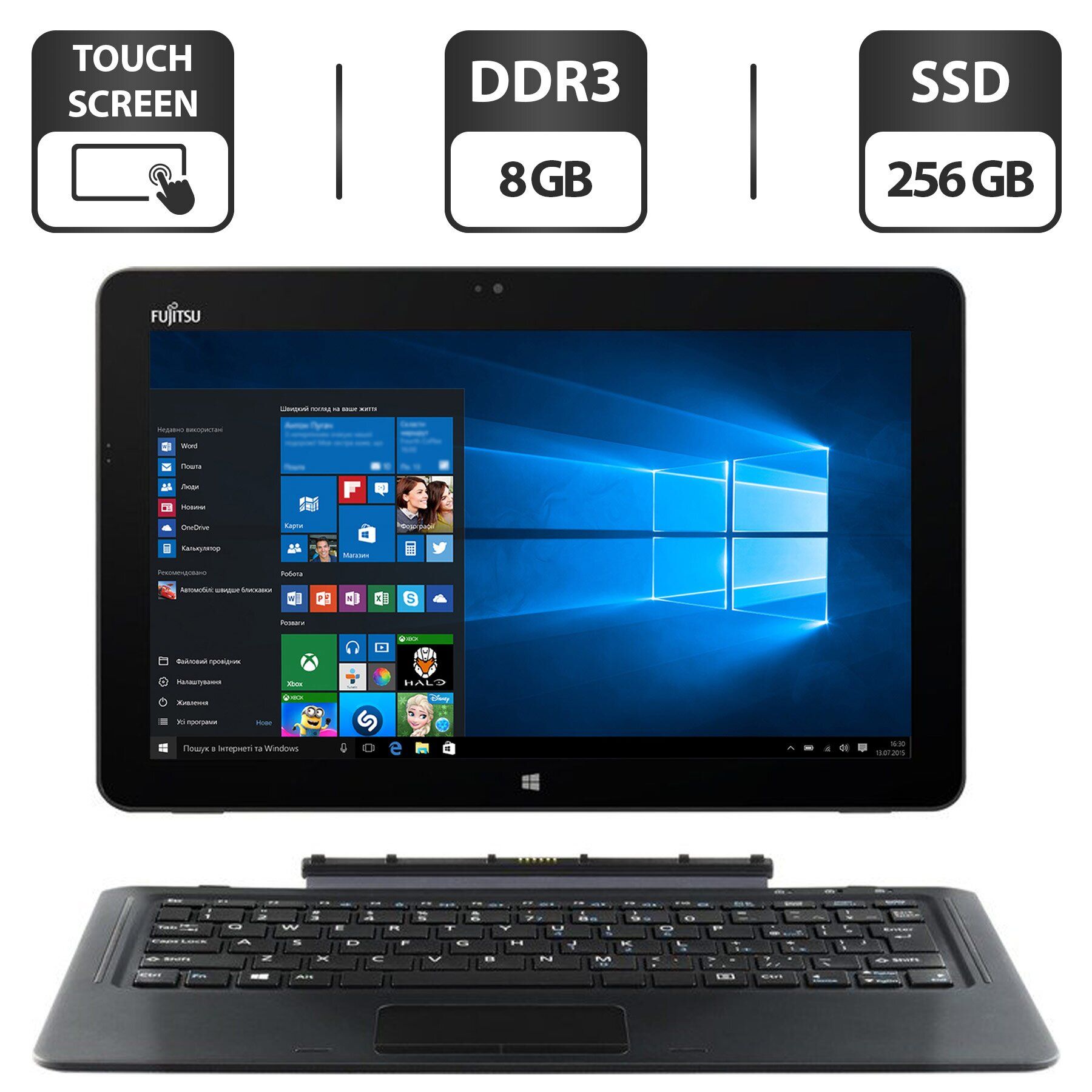 Ноутбук-трансформер Б-клас Fujitsu Tablet Stylistic R726 / 12.5" IPS ...