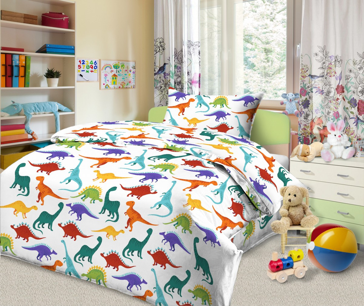 

Постельное белье Nova Postil Дино-пати поплин подростковый комплект