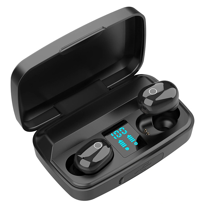 

Наушники беспроводные UnduranceRun J16 с зарядным боксом, LCD и Power Bank Black (6882)