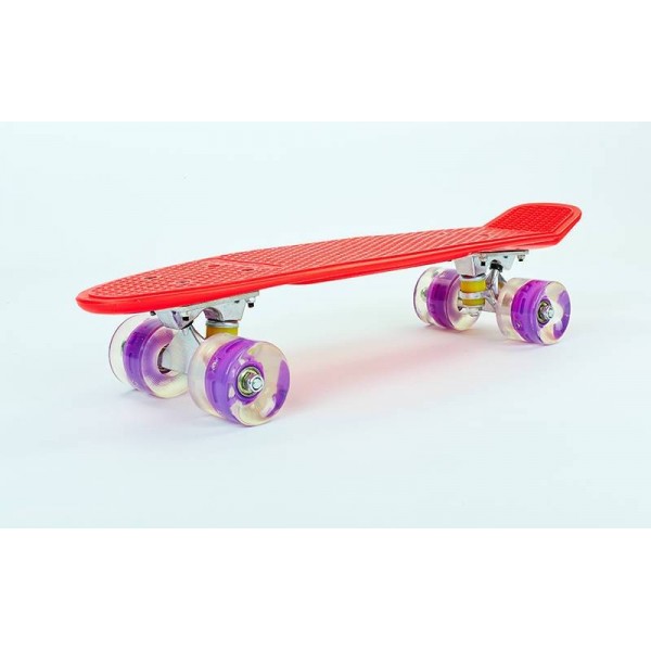 

Пенни борд SKATEBOARD led wheels, синий со светящимися кол.