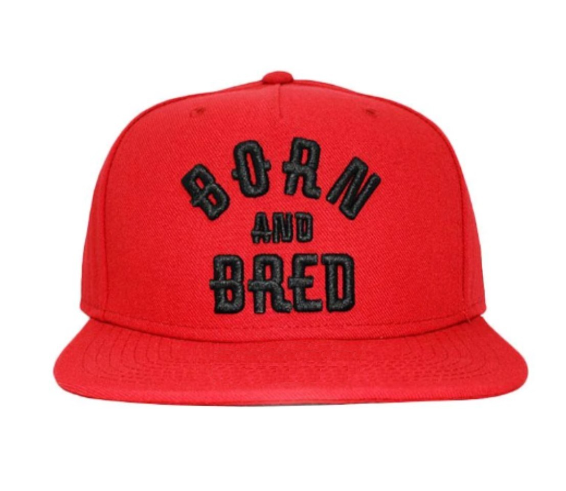 

Кепка снепбек Born and Bred с прямым козырьком Красная, Унисекс