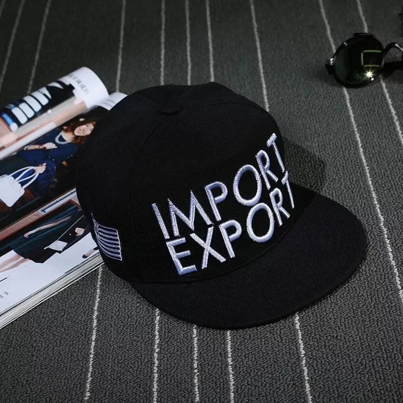 

Кепка снепбек Import Export с прямым козырьком Черная, Унисекс