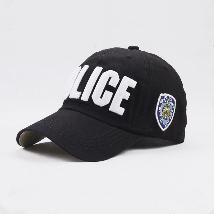 

Кепка бейсболка Police (Полиция) Черная, Унисекс