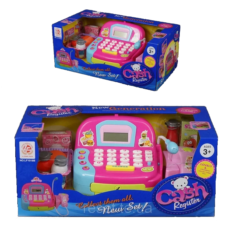 

Кассовый аппарат с микрофоном "Cash register" (свет, звук, на батарейках)