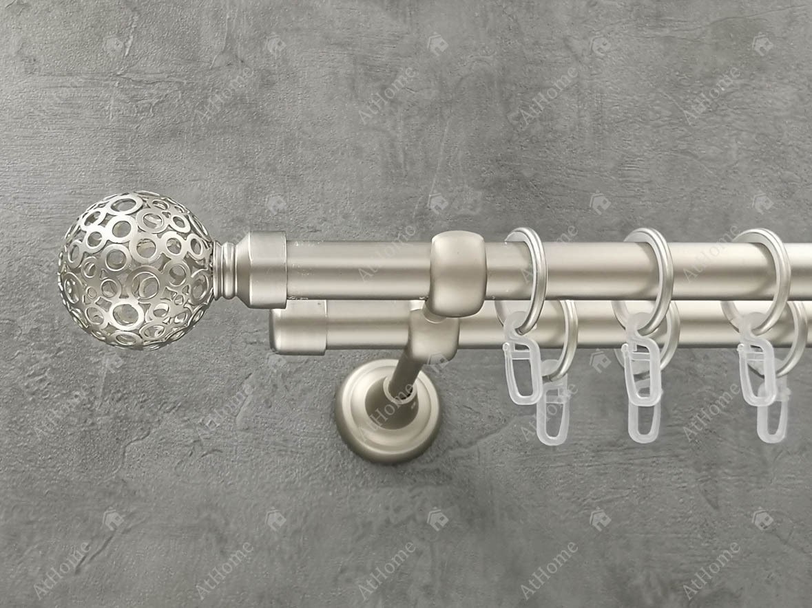 

Карниз Quadrum Савона 300 см двойной Сатин 19/19 мм гладкая (кольца с крючками)