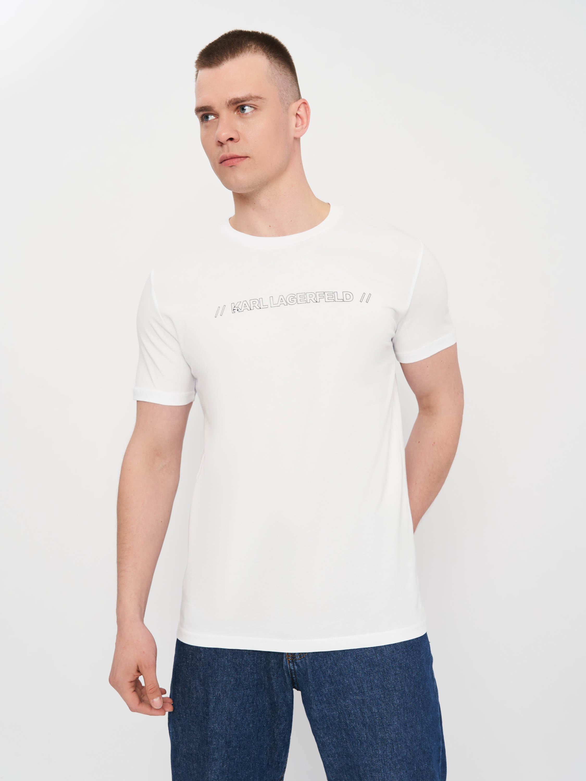 Футболка Karl Lagerfeld 11091.2 M (46) Белая – низкие цены, кредит ...