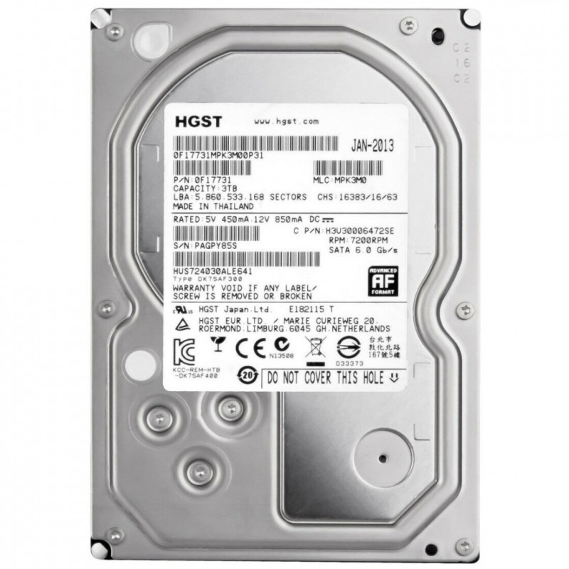 Жесткий диск 3.5" 3TB WDC Hitachi HGST (# HUS724030ALE641 # 76868 ...