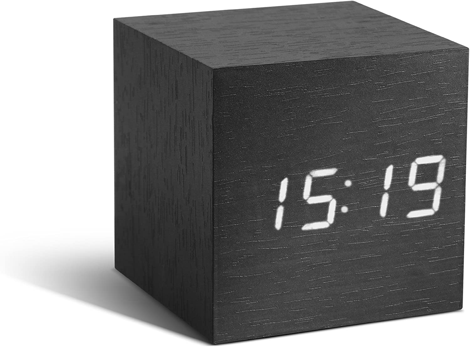 Смарт-будильник на аккумуляторе Gingko WOODEN CUBE, дерево венге – фото ...