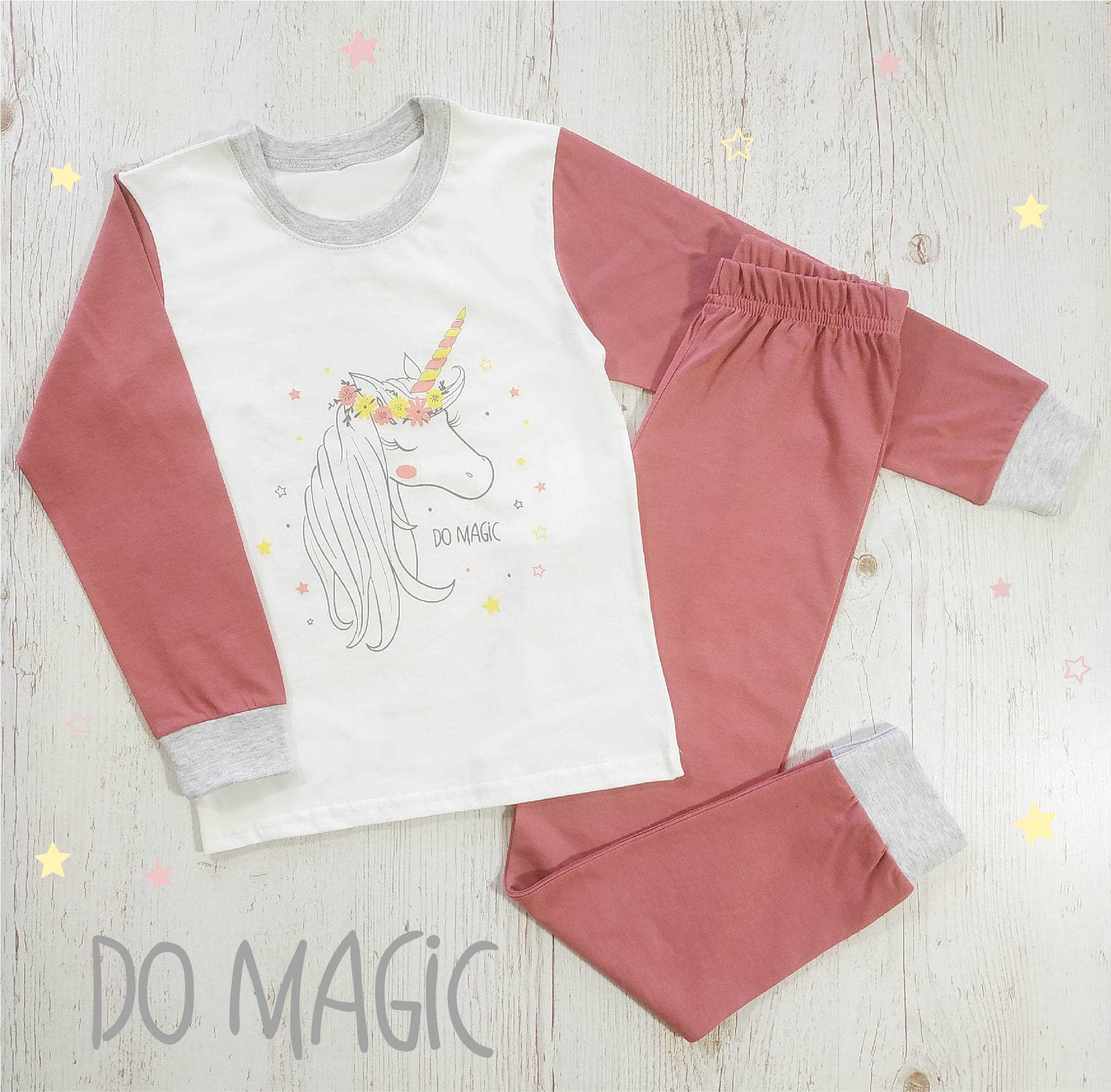 

Пижама (футболка с длинными рукавами + штаны) Кена Do Magic Молочная (307547-03-2) 128 см