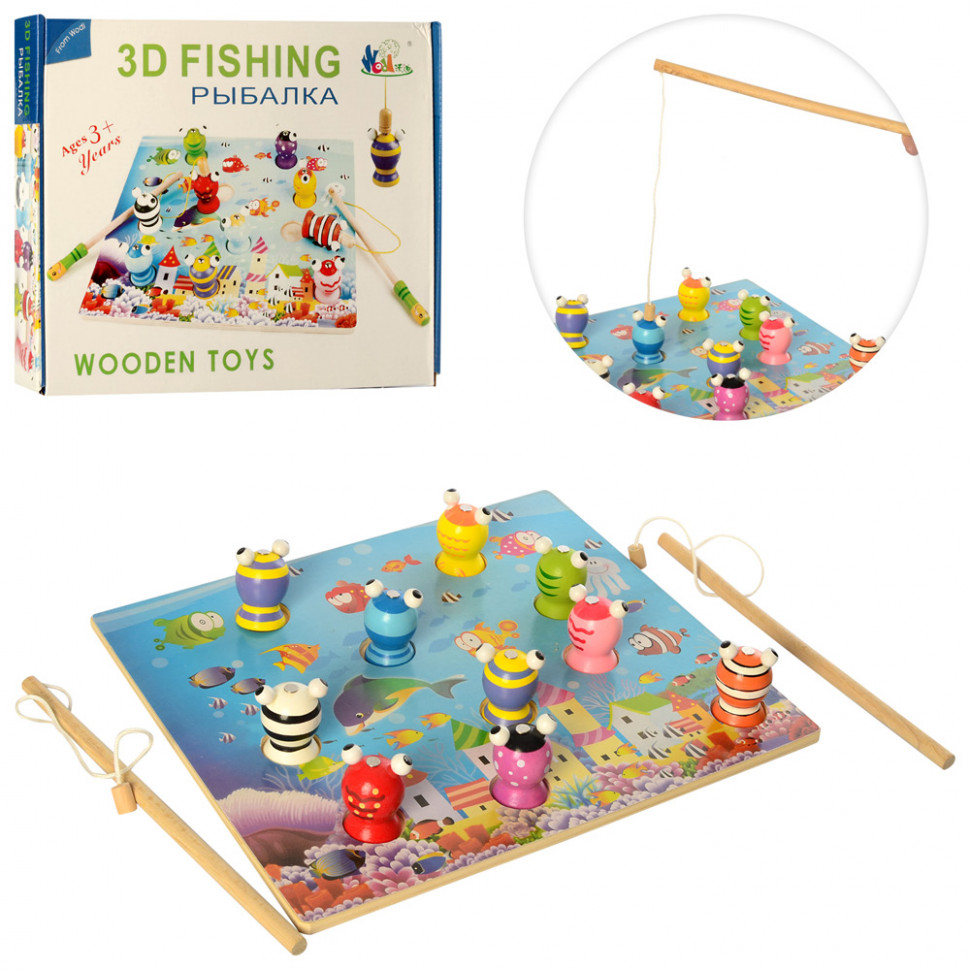 

Деревянная магнитная игрушка "Рыбалка" METR+ для детей (RTMD 2408)