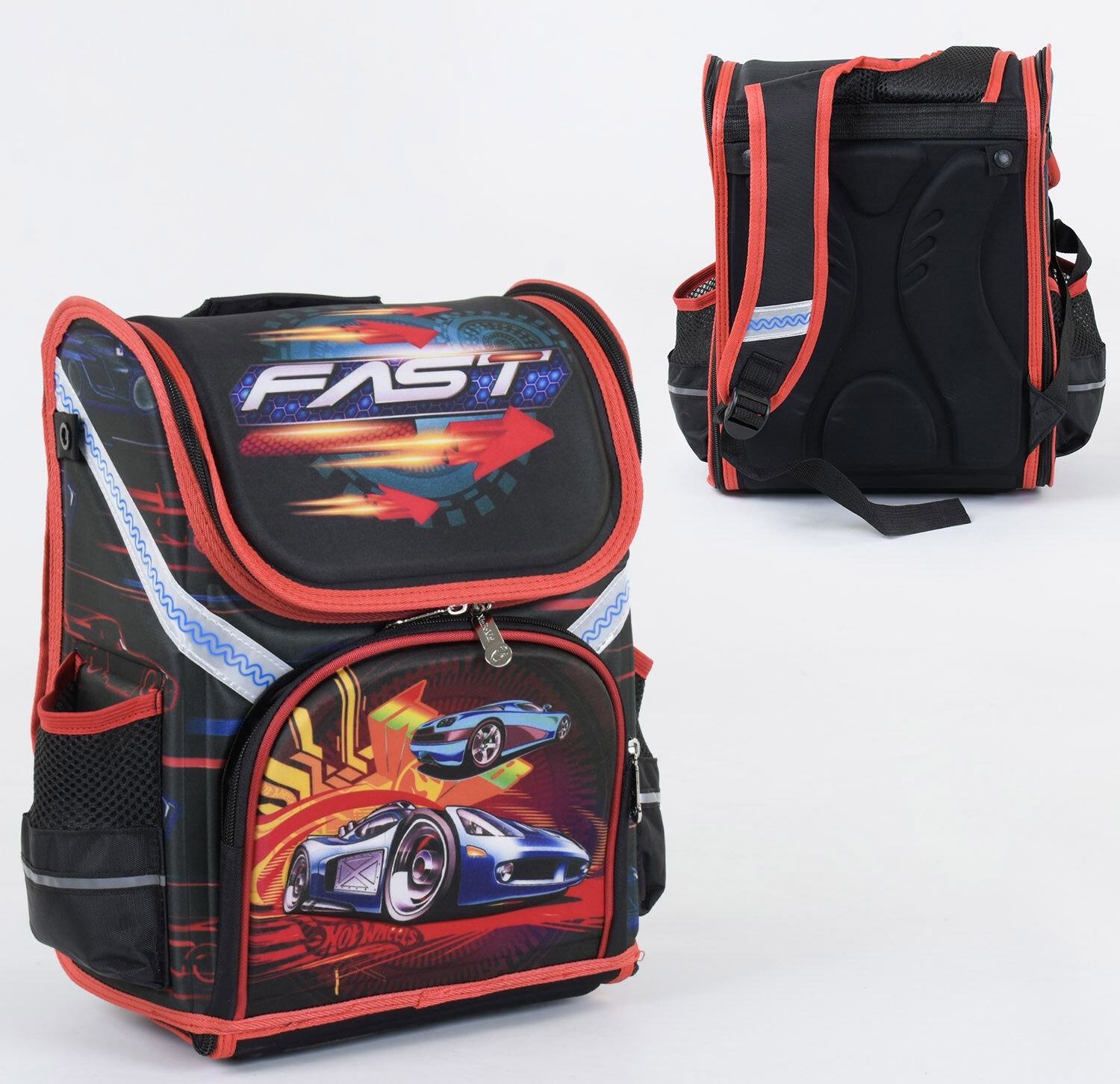 

Школьный ранец Chi Bag 3D машины Черно-красный (С36182-6-8)