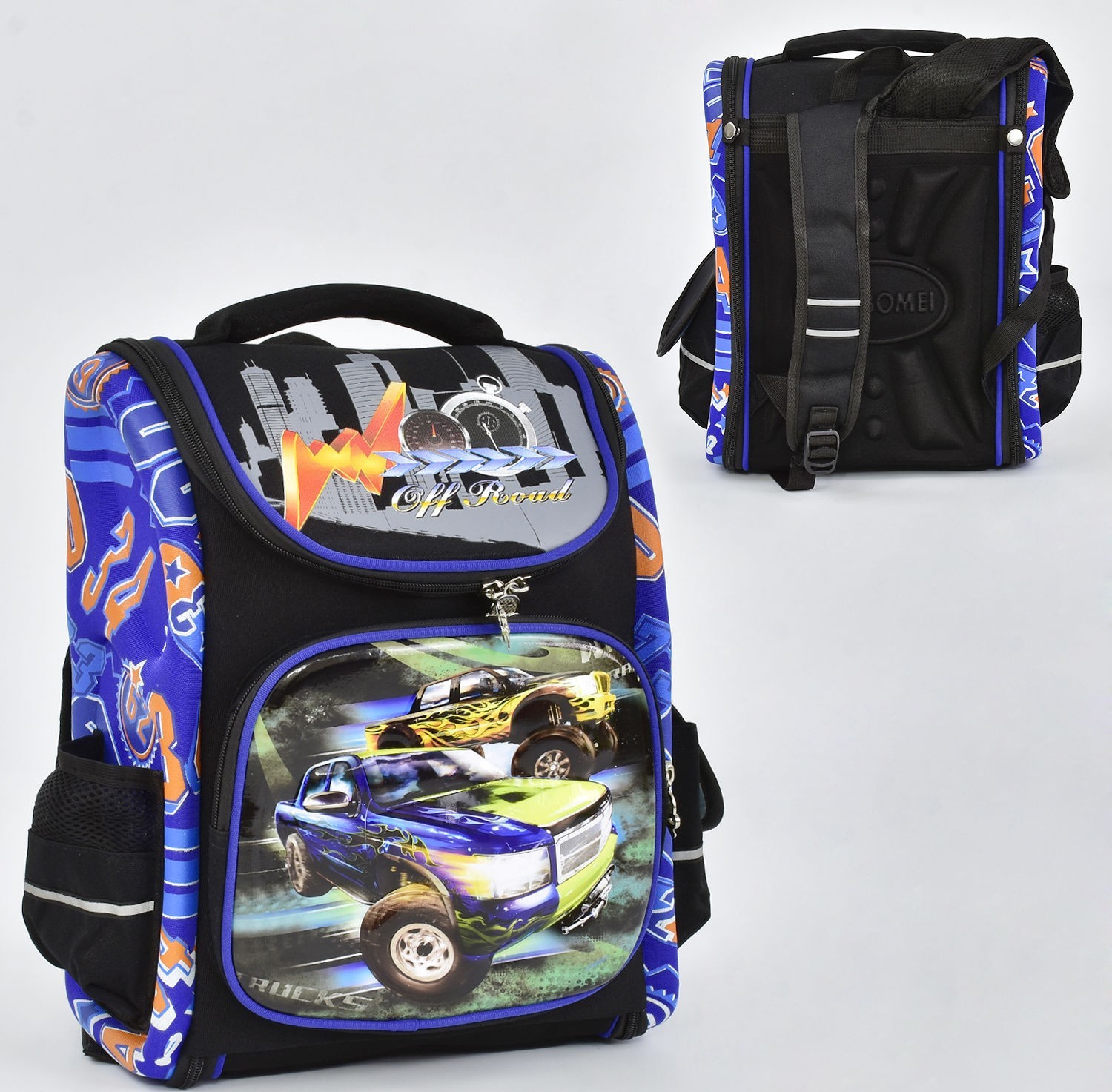 

Школьный ранец Chi Bag 3D внедорожники Черно-синий (N00133-6-2)