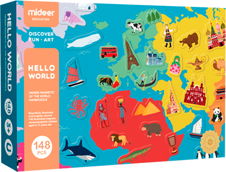 

Магнитная карта Мира Mideer Hello World (MD1018)