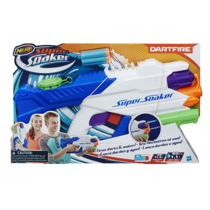 

Водяной Бластер Nerf 2в1 с мягкими пулями Дартфаир Super Soaker DartFire Hasbro B8246