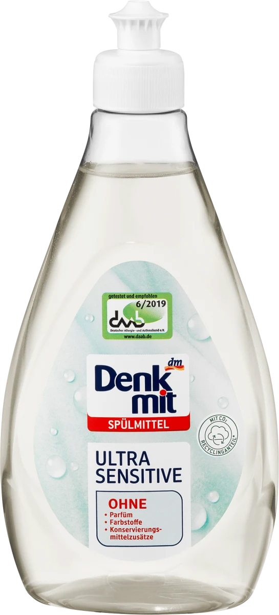 Средство для мытья посуды DenkMit Spulmittel Ultra Sensitive 500 мл ...
