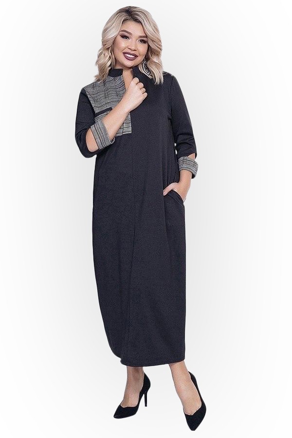 

Платье Clothes Plus 1115-2 - Черное, Платье Clothes Plus 1115-2 48-50 Черное