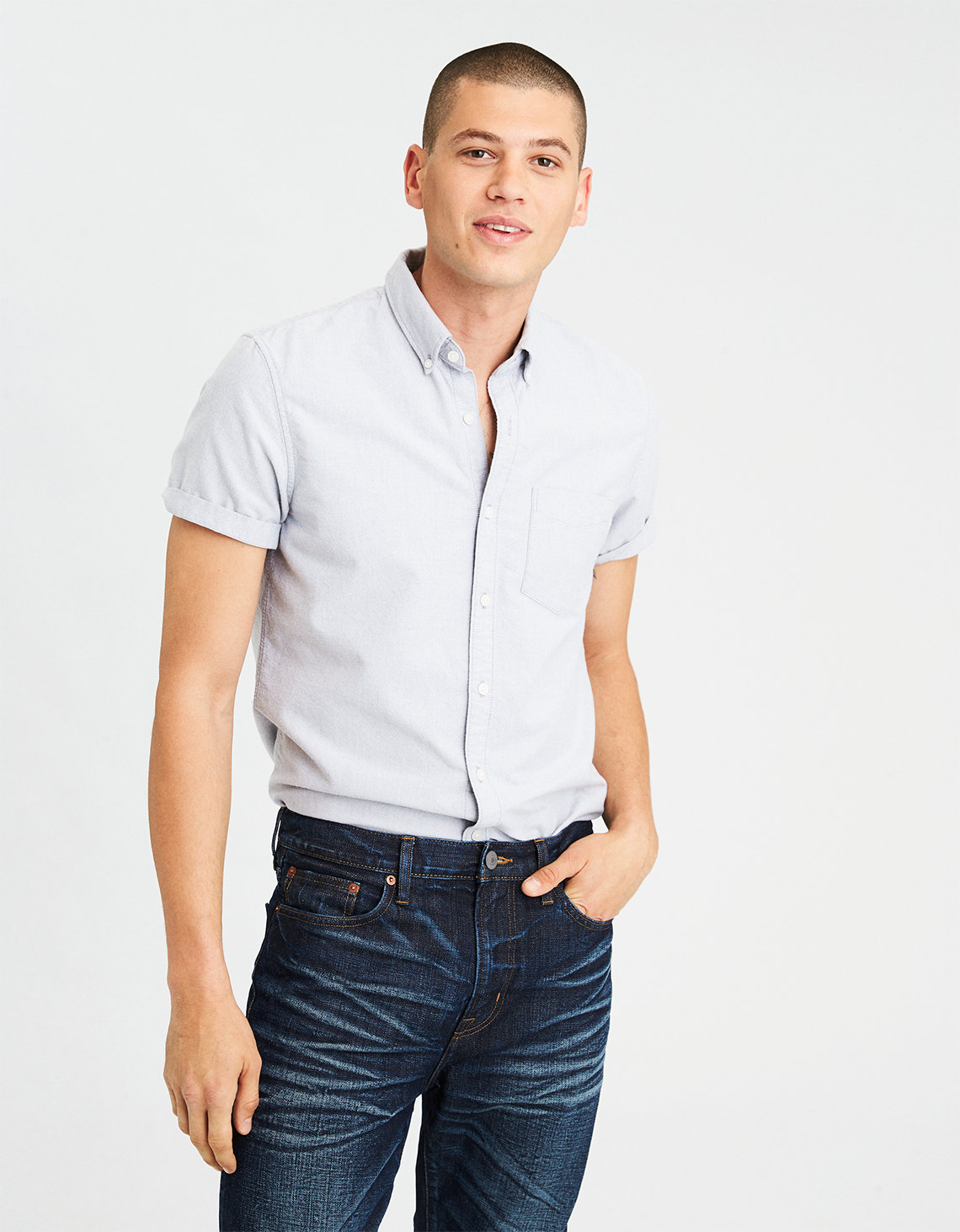 

Рубашка American Eagle AE0876M M T Светло-серый