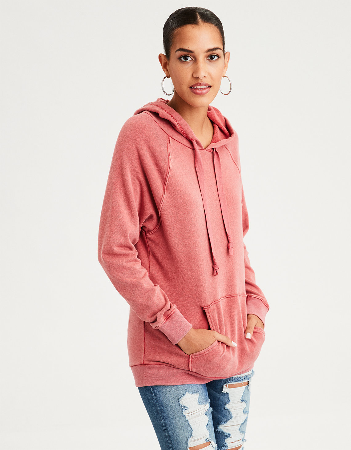 

Толстовка женская - толстовка American Eagle AE0983W XS Темно-розовый