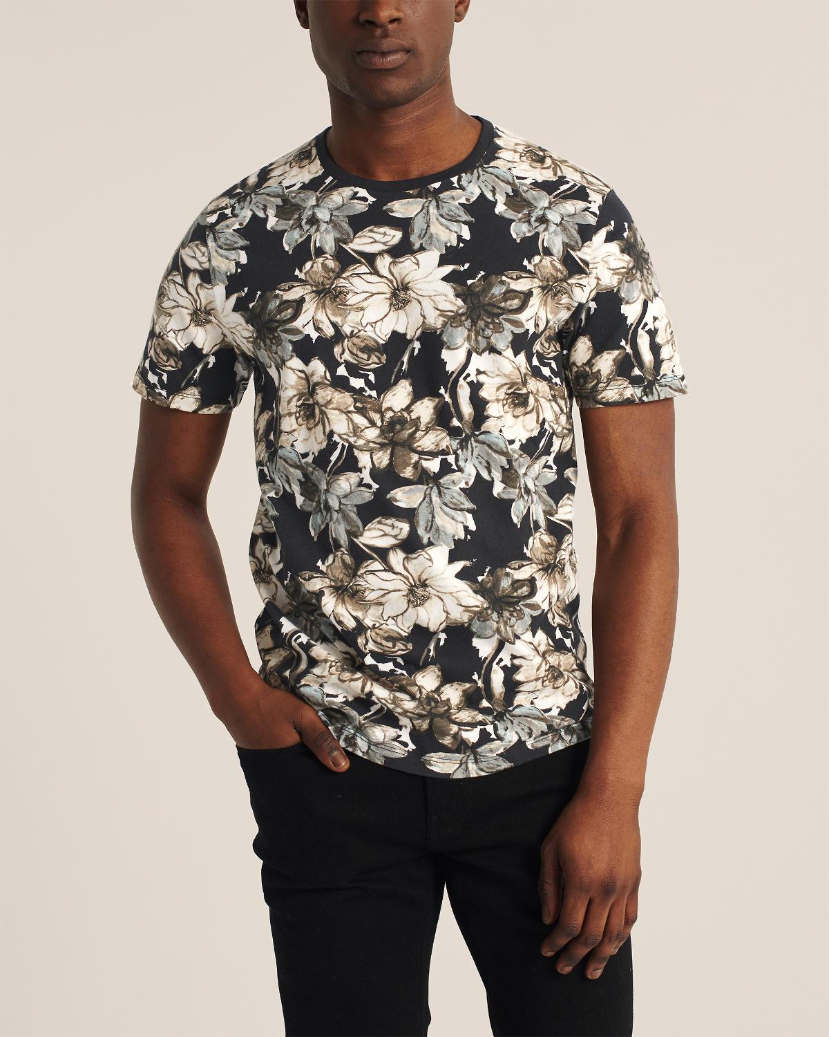 

Черная футболка - мужская футболка Abercrombie & Fitch AF7583M S Черный