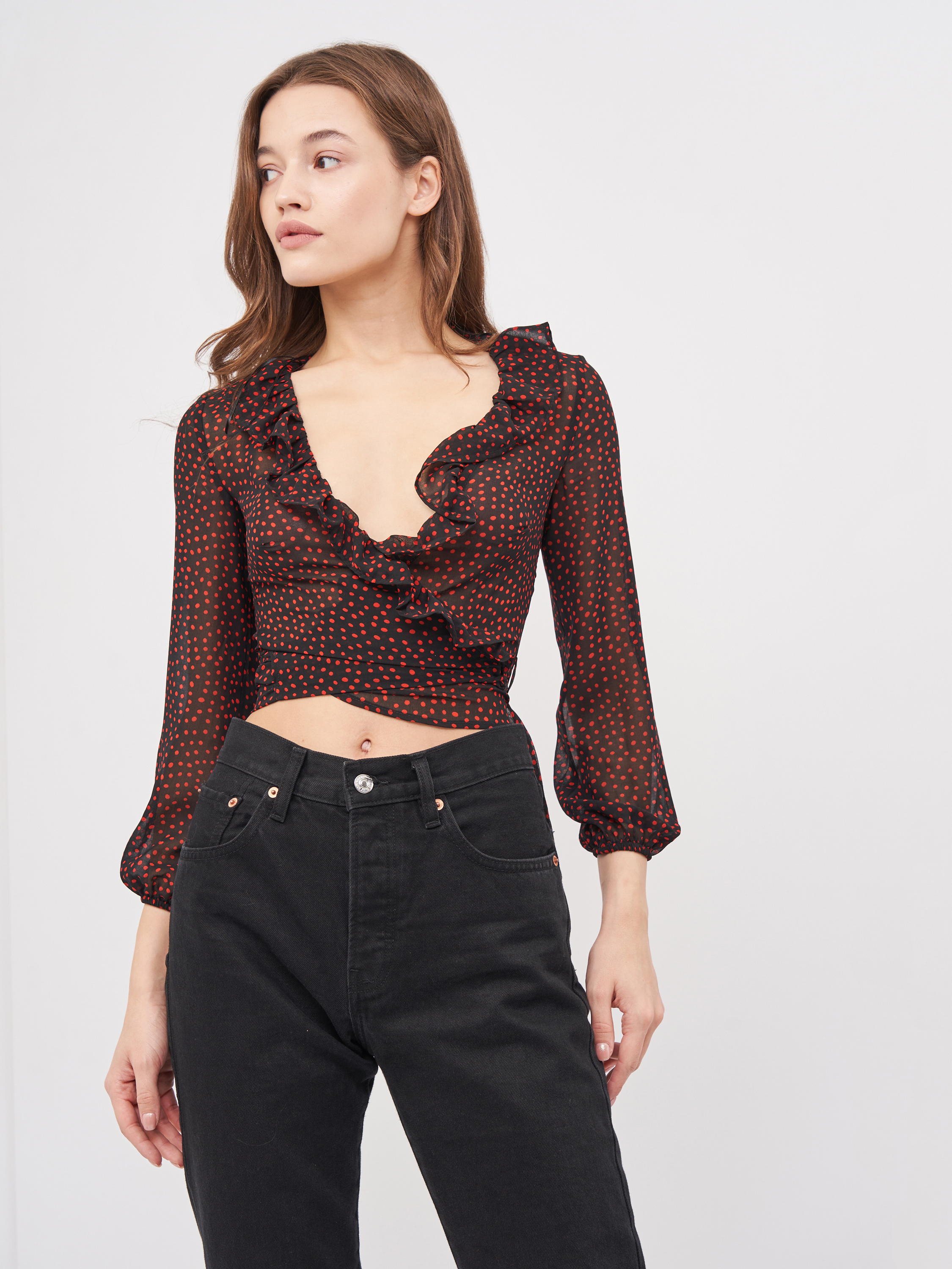 

Блузка Bershka 5840-962-800 XS Черная