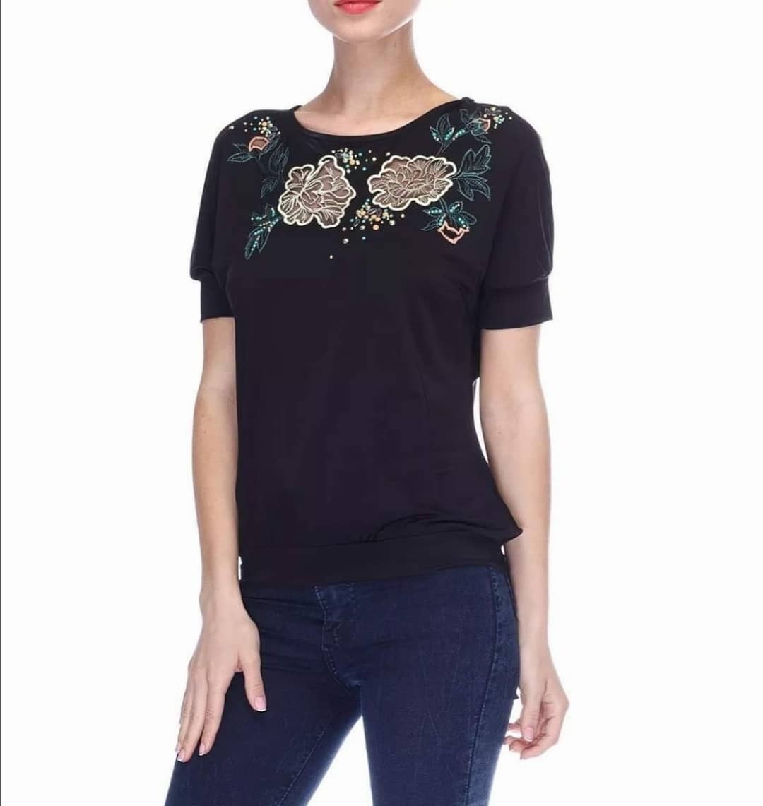 

Футболка Elisa Fanti СМ612  черная, Футболка Elisa Fanti СМ612 46 черная