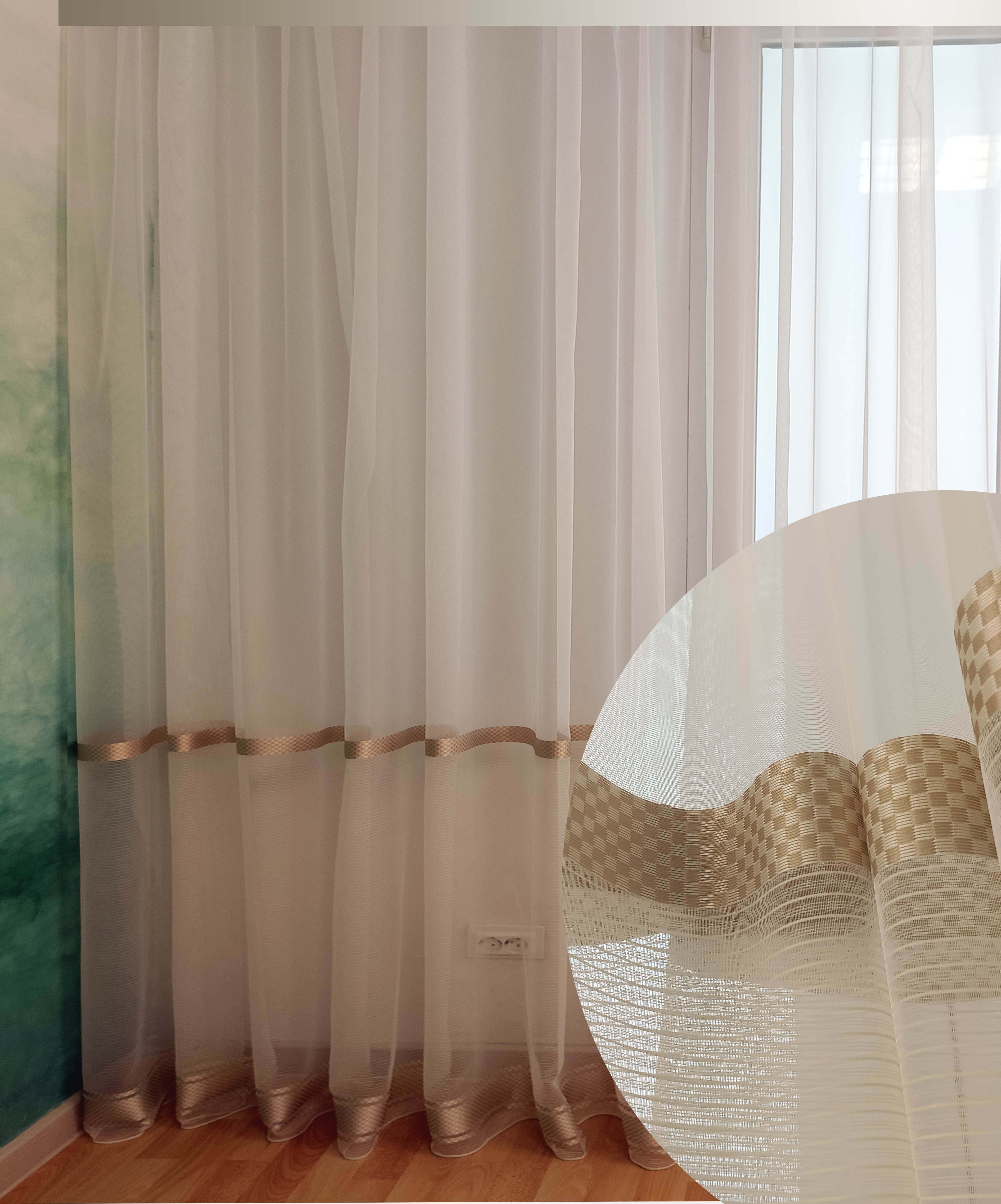 

Тюль Декор-Ин Домино Микросетка Капучино 260х400 (Vi 200193)