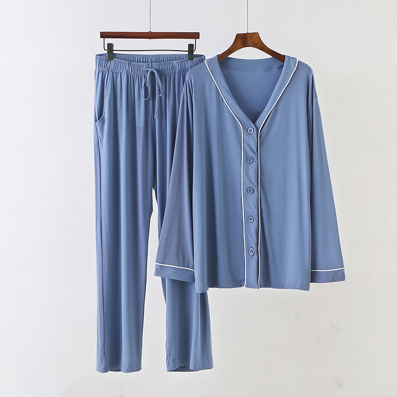 

Комплект домашний женский 2 в 1 Classic, голубой Berni Fashion (L) Голубой