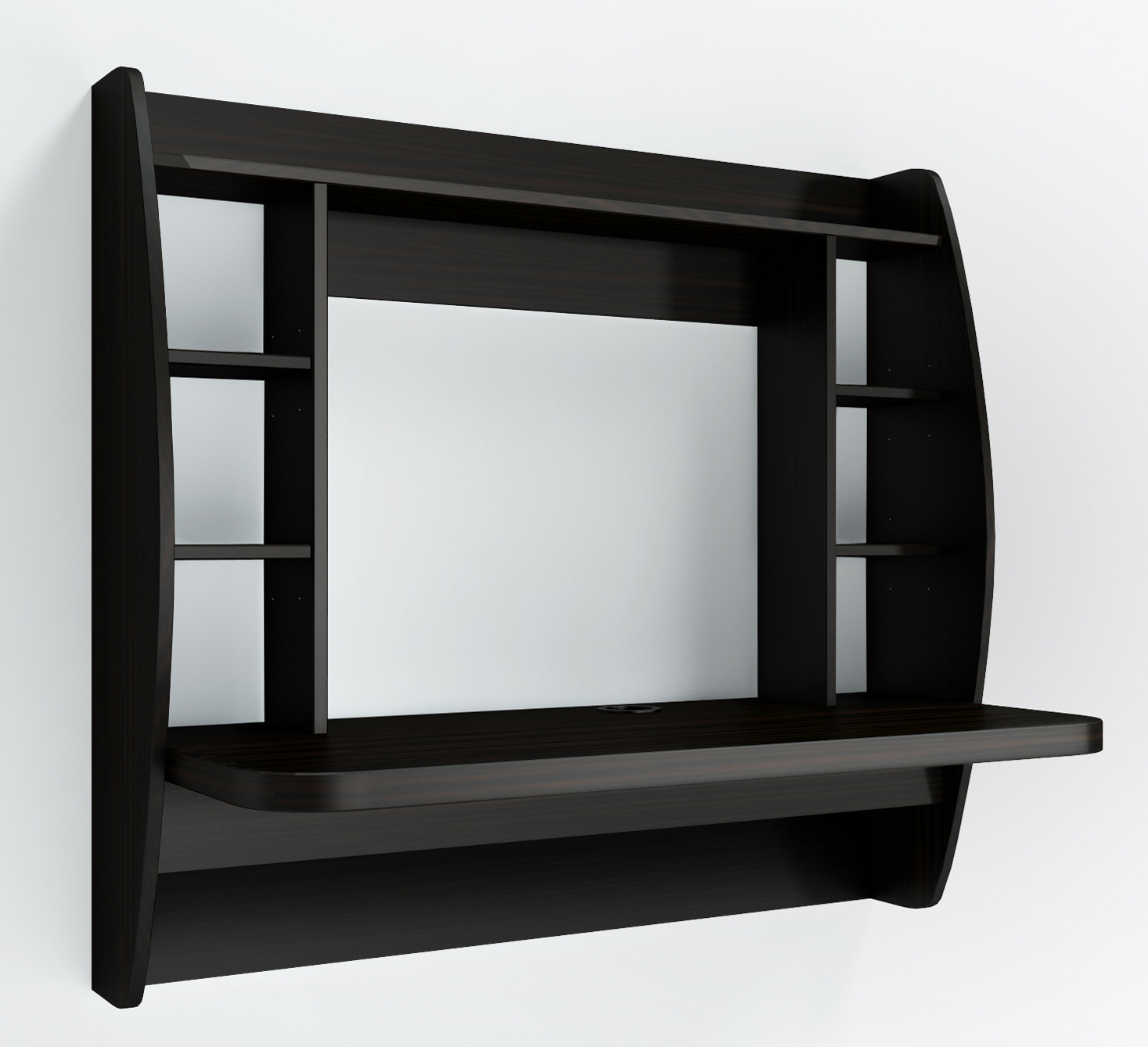 

Навесной компьютерный стол в детскую, офис из ЛДСП Comfy Home AirTable - I DB Zeus цвет венге