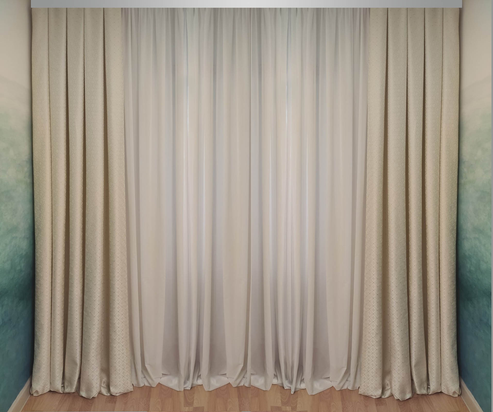 

Комплект штор Декор-Ин Франческо Молочный 270 х 200 см 2 шт (Vi 100621)