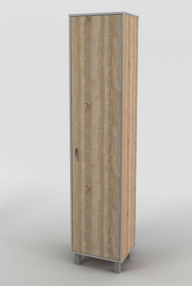 

Пенал однодверный в гостиную из ДСП Кромка ПВХ ШС-403 Тиса мебель цвет Дуб сонома