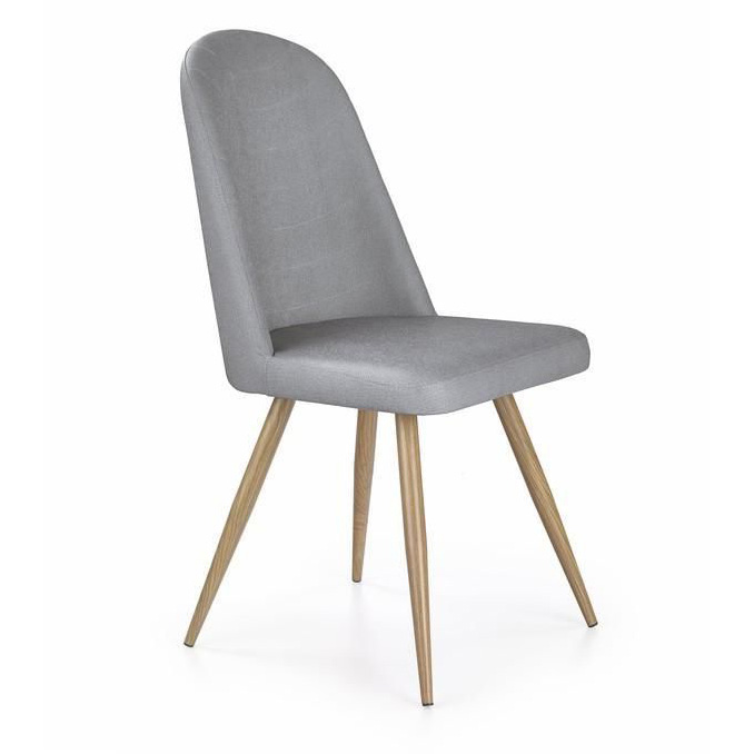 

Стул для кухни, кафе K214 сталь дуб медовый/кожзаменитель серый цвет Halmar Польша