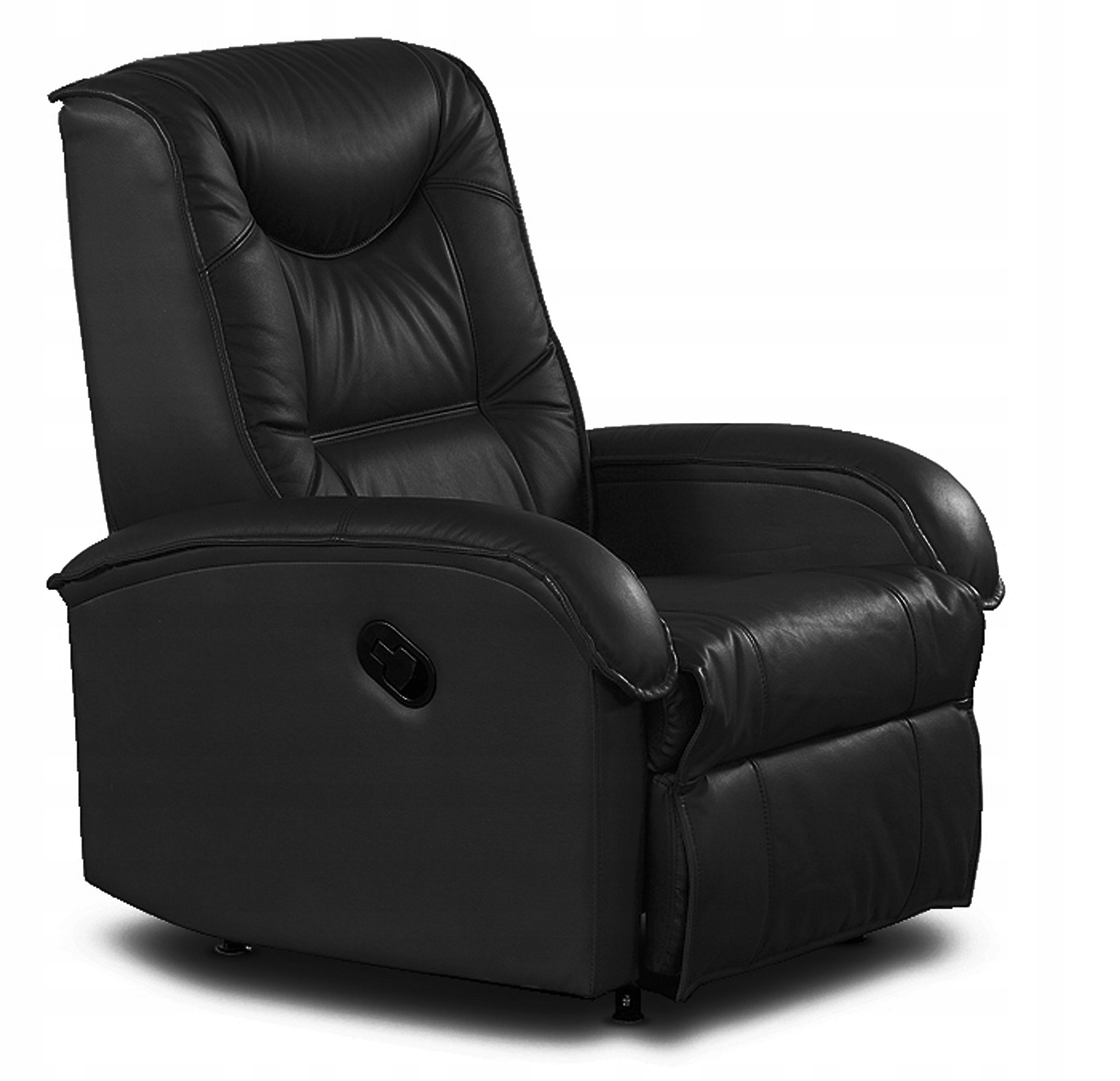 

Раскладное мягкое кресло для отдыха в гостиную, спальню Jeff металл черный/экокожа черный цвет Halmar Польша