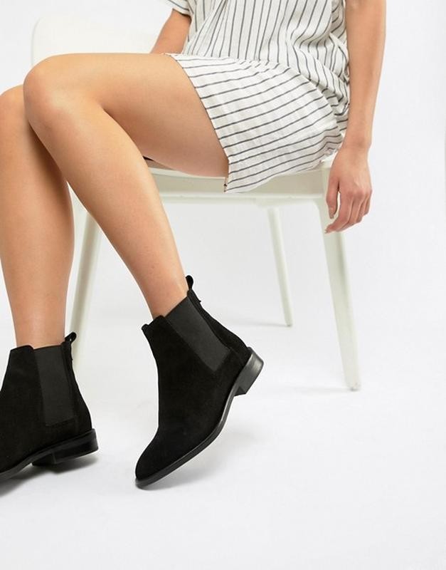 

Женские замшевые ботинки челси Asos 43 чёрный