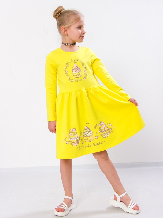 Акція на Дитяча сукня для дівчинки Носи своє 6117-057-33 128 см Жовта (p-10503-113179) від Rozetka