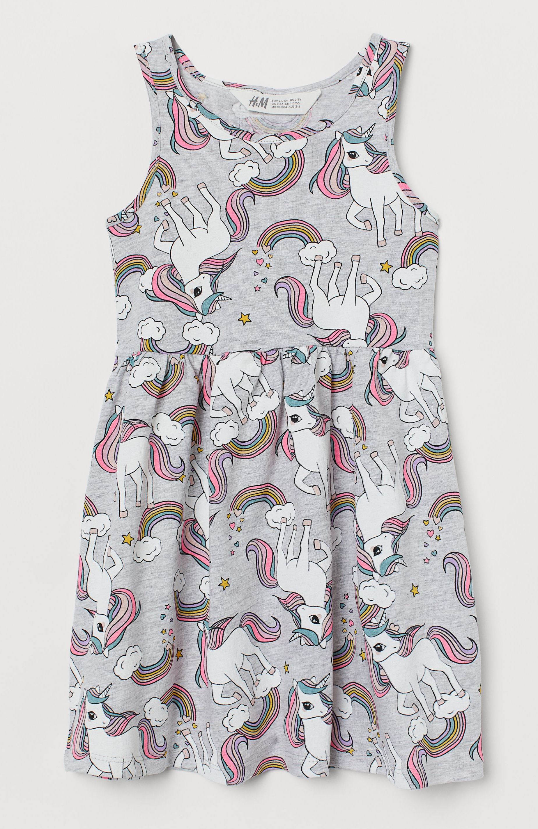 

Летнее платья для девочки H&M 110-116 размер серое 0739659