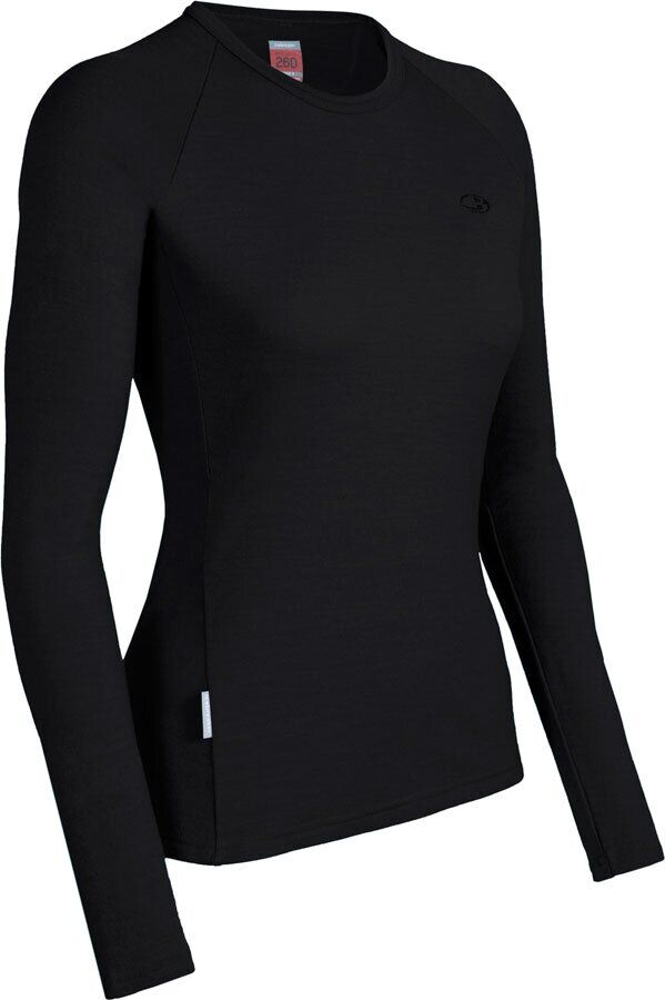 

Термофутболка женская Icebreaker 260 Long Sleeve Crewe Black S (IBF 126 001 S)
