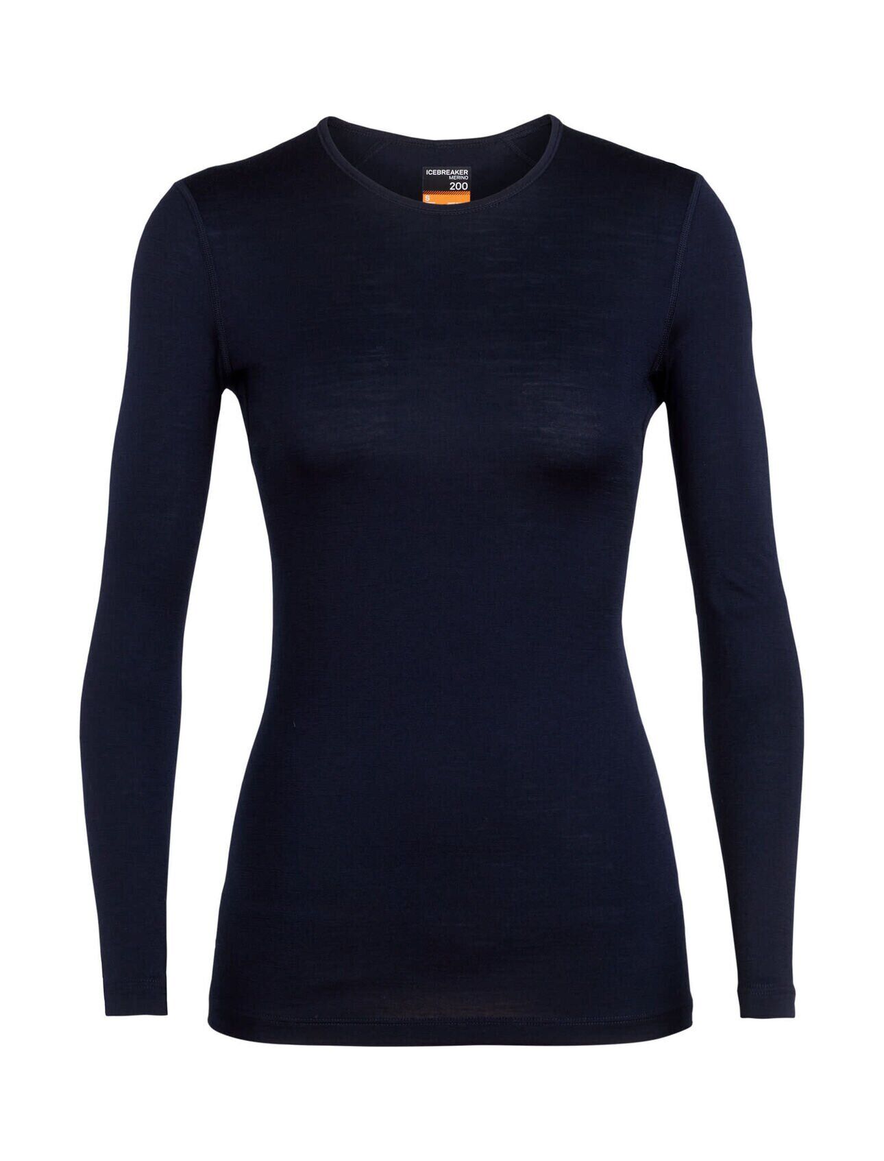 

Термофутболка женская Icebreaker 200 Oasis Long Sleeve Crewe Midnight Navy S (104 375 403 S)