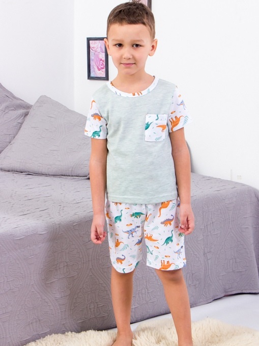 Акція на Піжама дитяча (футболка + шорти) Носи Своє 6250-002-1 122 см Динозавр на білому (p-10159-107820) від Rozetka