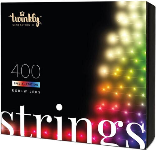 

Светодиодная Smart LED гирлянда Twinkly Strings RGBW 400, BT+WiFi, Gen II, IP44, кабель черный (TWS400SPP-BEU)