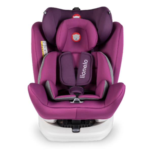 

Детское авткресло Lionelo BASTIAAN VIOLET (white base) , 7-ступенчатая регулировка подголовника Система SideProtect обеспечивает дополнительную защиту головы до 36 кг