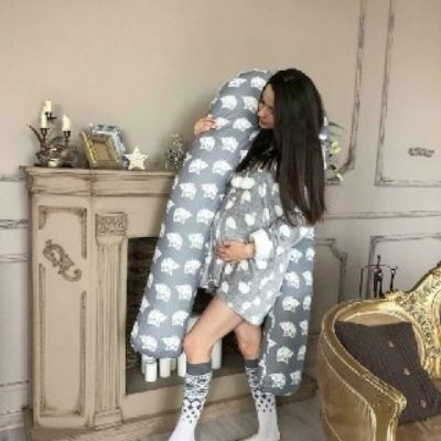 

Подушка для беременных Brettani серая с совами 170 см