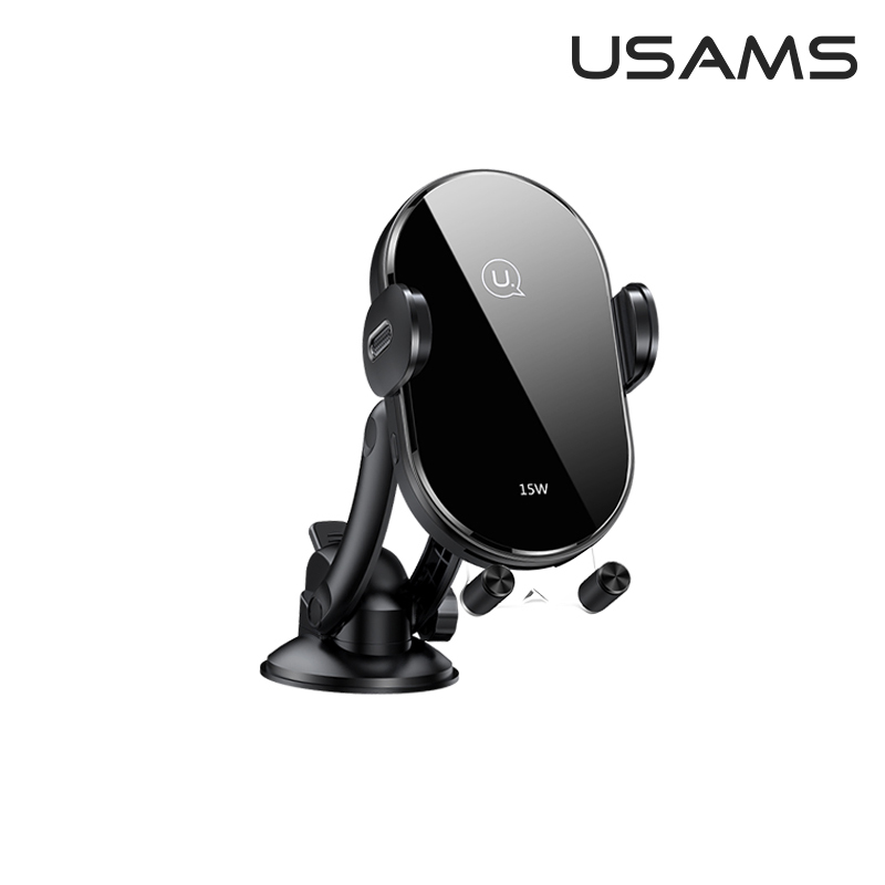 

Автодержатель с беспроводной зарядкой USAMS with wireless charger Automatic Coil Induction Wireless (Center console) US-CD131 (15W) Автоматический