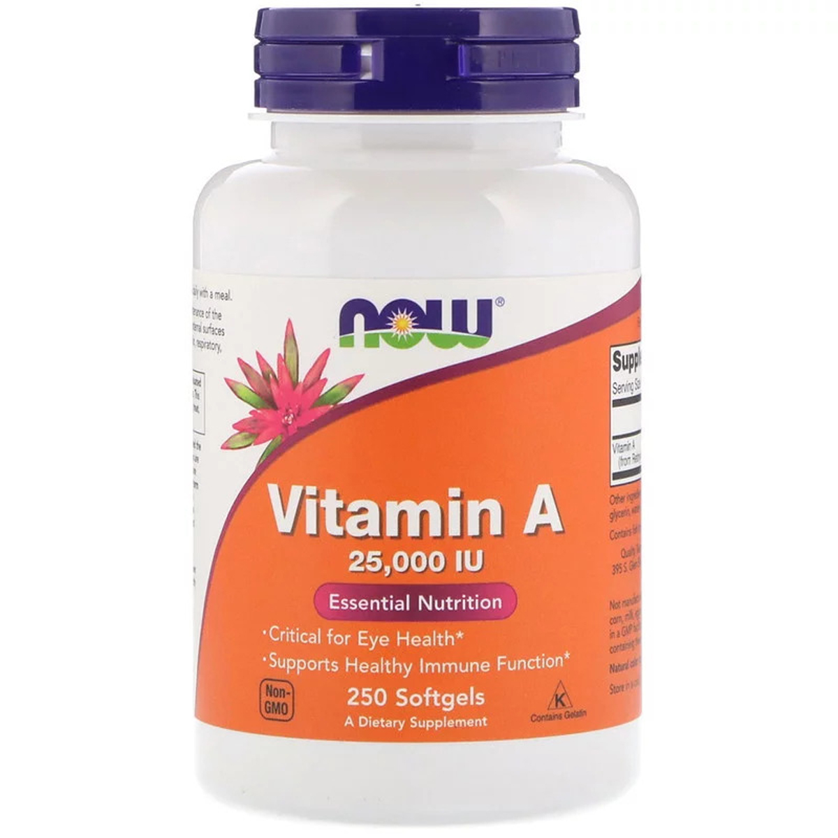 

Витамины Now Foods Витамин А Vitamin A 25,000 МЕ 250 желатиновых капсул