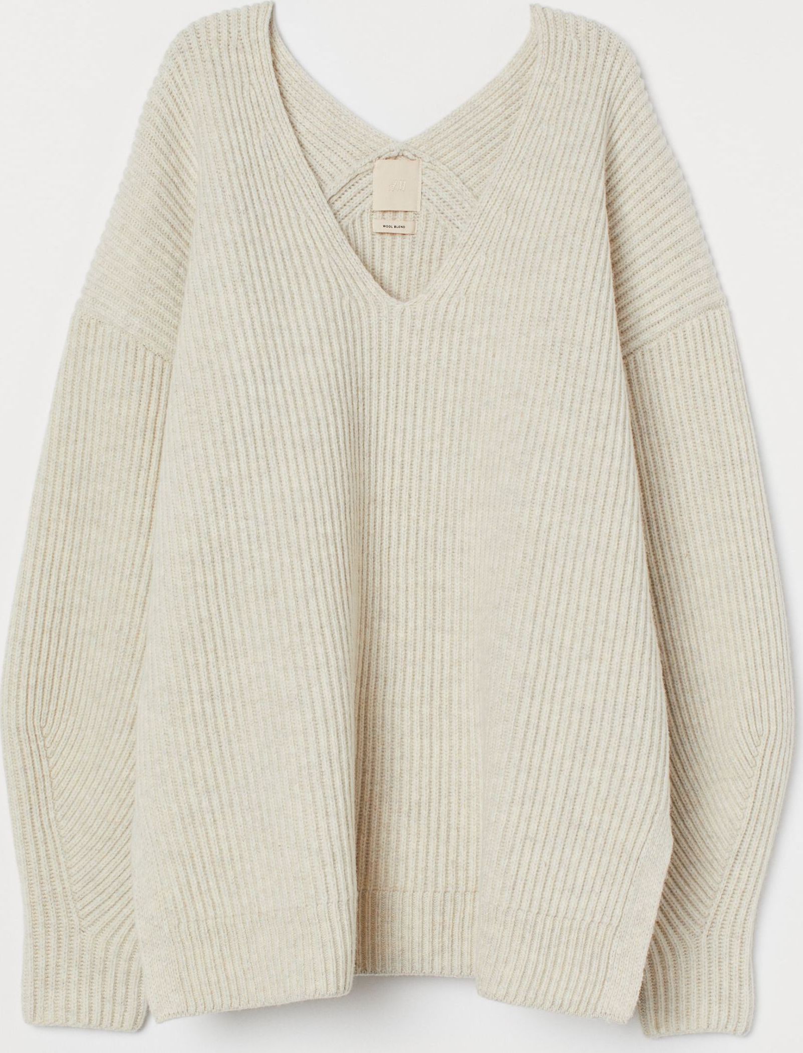 

Пуловер H&M 8374481wt XS Светло-бежевый меланж