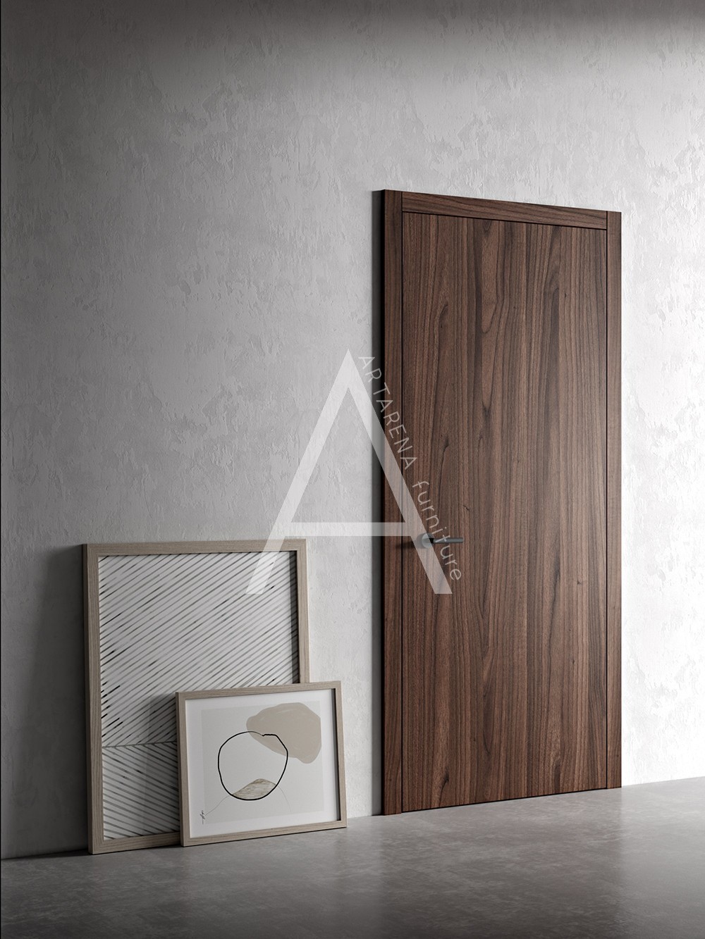 

Межкомнатные двери Artarena furniture Pline Sota Шпон орех 2000*800*45 Белый матовый