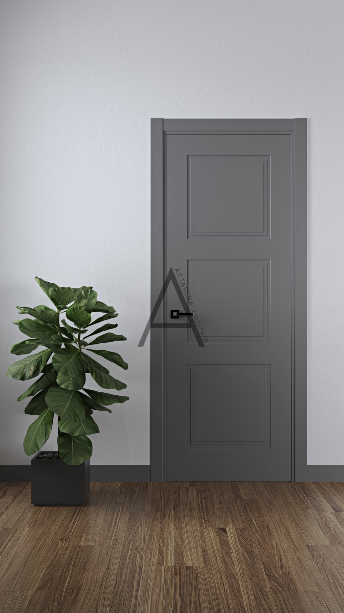 

Межкомнатные двери Artarena furniture Chelsea Trioni 2000*800*40 Белый матовый