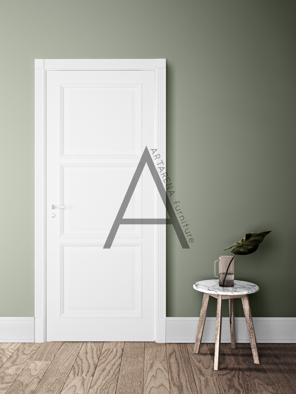 

Межкомнатные двери Artarena furniture Amelia Trioni 2000*800*40 Белый матовый