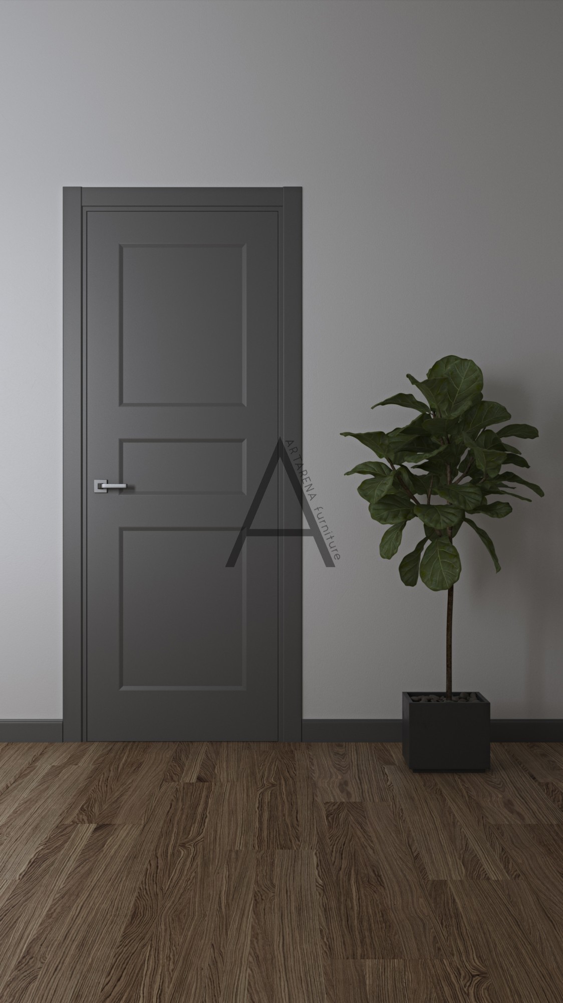 

Межкомнатные двери Artarena furniture London Tress 2000*800*45 Белый матовый
