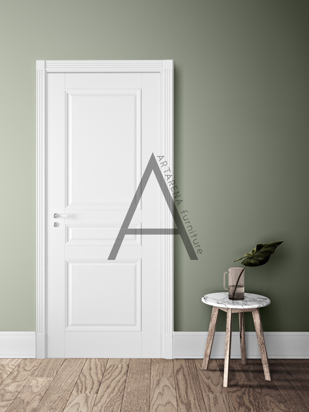 

Межкомнатные двери Artarena furniture Amelia Trio 2000*800*45 Белый матовый