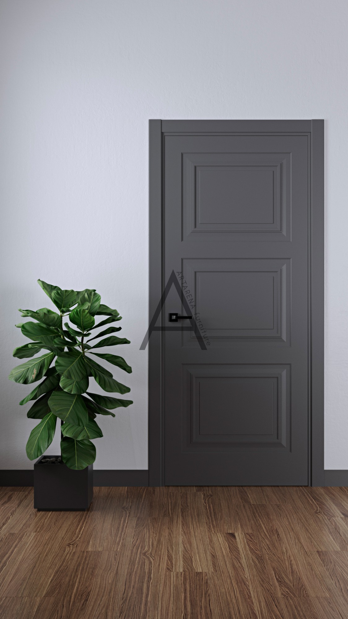 

Межкомнатные двери Artarena furniture Berlin Trioni 2000*800*45 Белый матовый